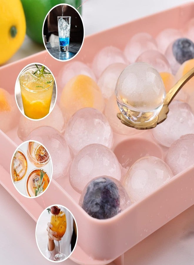 Emergity 33 Cavity Ice Trays for Freezer, Ice Cube Trays for Freezer, Round Ice Cube Tray | Pack of (2) - Image 3